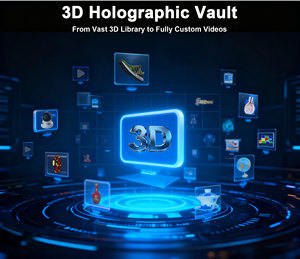 Ventilateur Holographique HDFocus pour Showroom, Projecteur 3D à <span class=keywords><strong>Hologramme</strong></span> Cylindrique pour Épissage <span class=keywords><strong>Vidéo</strong></span>, Idéal pour les Expositions - Product Image 6