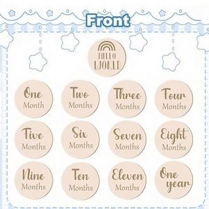 Custom Factory Laser Engraved Wooden Baby <b>Milestone</b> <b>Cards</b> Monthly <b>Milestone</b> Commemorate Gifts - Product Image 4
