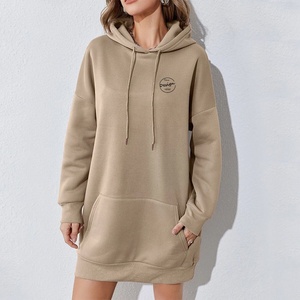 Commercio all'ingrosso di alta qualità Streetwear tinta unita francese <span class=keywords><strong>con</strong></span> ricamo in spugna <span class=keywords><strong>elegante</strong></span> da donna vendita calda moda donna lunga <span class=keywords><strong>felpa</strong></span> <span class=keywords><strong>con</strong></span> <span class=keywords><strong>cappuccio</strong></span> - Product Image 6