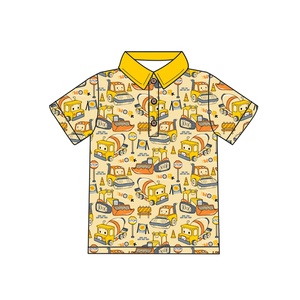 <span class=keywords><strong>Polo</strong></span> pour enfants en fibre de bambou à imprimé western personnalisé, manches courtes, respirant, décontracté, pour garçons et filles - Product Image 3