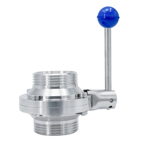 Saneamiento Grado alimenticio Grado sanitario Grado alimenticio Precio SS316L Diámetro 102 Válvula de bola de acero inoxidable tipo mariposa industrial - Product Image 3