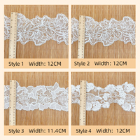 Rouleau de tissu en dentelle brodée blanche en gros, dentelle florale pour robe de mariée, garniture de vêtements, artisanat pour bébés