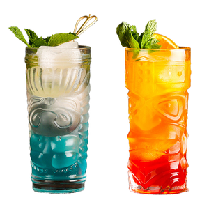 Taza de cristal Tiki transparente de diseño moderno, rojo de Internet para fiestas, para cóctel, mueca, vino y jugo de zombis, para bebidas frías - Product Image 6