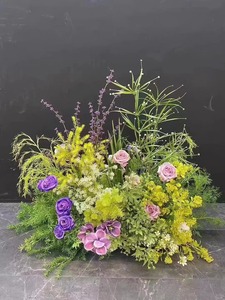 Rangée de fleurs artificielles en soie vertes RHD pour table de mariage, aménagement floral d'hôtel, cloisonnement de centre commercial - Product Image 6
