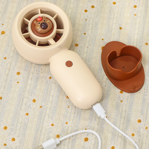Portable Handheld Rechargeable Fan With 3 Speeds <b>Battery</b> <b>Operated</b> Desk Fan For Outdoor Indoor Use - Product Image 5