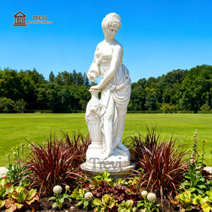 Statue de femme en marbre grandeur nature, artisanat de <span class=keywords><strong>sculpture</strong></span> de haute qualité TREVI, pour château et jardin - Product Image 4