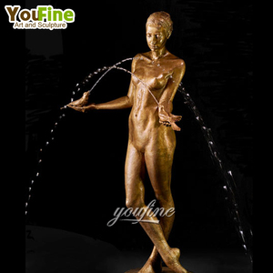Sculpture de fontaine d'eau en bronze moderne pour l'extérieur, le jardin, le parc, l'hôtel, la place, avec <span class=keywords><strong>des</strong></span> cheveux qui coulent - Product Image 4