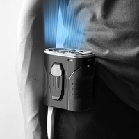 Mini ventilateur rafraîchissant portable à clip pour l'été, avec fonction power bank, pour le camping et les activités de plein air, ventilateur de ceinture à porter à la taille