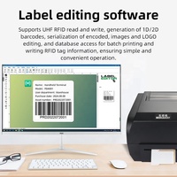 Impresora de Etiquetas RFID UHF de Escritorio, 203DPI/300DPI, Impresora de Etiquetas de Códigos de Barras por Transferencia Térmica con Interfaz USB y SDK Gratuito