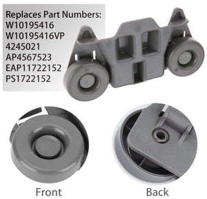 Roues de panier de <span class=keywords><strong>lave</strong></span>-<span class=keywords><strong>vaisselle</strong></span> W10195416, version améliorée résistante pour panier inférieur, compatibles avec les modèles Whirlpool W10195416v W10195417 - Product Image 2