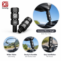 Aksesoris Motor KEWIG M8 M10 Adaptor Pengangkat Spion Motor Konverter Ulir Baja Tahan Karat Ekstensi Spion Belakang