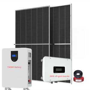 ชุดแผงโซลาร์ขนาด15 kWh <span class=keywords><strong>6</strong></span> <span class=keywords><strong>KW</strong></span> 10 <span class=keywords><strong>KW</strong></span> พร้อมแบตเตอรี่และอินเวอร์เตอร์พอร์ตสื่อสาร - Product Image 1