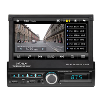 Autoradio pliable Android Radio BT 12V Intégré 1 Din FM Aux in Récepteur SD USB MP3 MMC WMA 1 Din Autoradio Lecteur MP5 de voiture