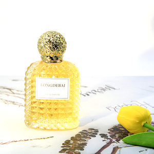Flacon de parfum en verre transparent doré, type ananas, vide, 30 ml, 50 ml, 100 ml, avec boîte - Product Image 5