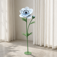 Support de fleurs géant en papier bleu anémone, fleur artificielle pour décoration de mariage et événements, présentoir floral commercial, fourniture d'usine