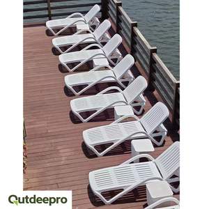 Meilleures ventes de meubles de jardin en résine plastique moderne, écologiques, résistants aux UV, imperméables et légers, chaise longue de piscine extérieure - Product Image 4