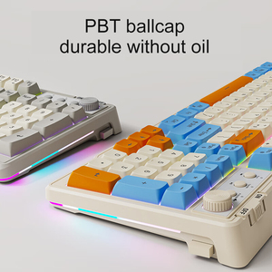 Eweadn V98 RGB backlit เงียบสำนักงานเกมตัวเลขแป้นคีย์บอร์ดไร้สายเมมเบรนสำหรับ5.0บลูทูธ & USB แบบมีสายใหม่ - Product Image 2