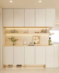 Zapatero de madera moderno <span class=keywords><strong>con</strong></span> partición de curva elegante <span class=keywords><strong>Puerta</strong></span> de entrada elegante <span class=keywords><strong>para</strong></span> sala de estar - Product Image 6