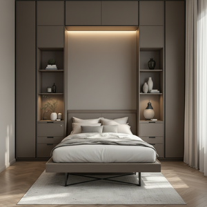 Letti a scomparsa modulari singoli e doppi, moderni e salvaspazio, con contenitore integrato, ideali per camere <span class=keywords><strong>da</strong></span> <span class=keywords><strong>letto</strong></span> piccole e soggiorni - Product Image 1