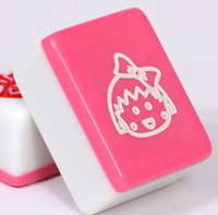 Set Mahjong Plastik Cetak Definisi Tinggi FACCUB Custom Modern Chibi Maruko-chan untuk Penggunaan di Rumah & Ruang Permainan