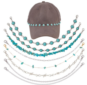 All'ingrosso Cappello da camionista Catene di Perle Catene di Decorazione per Berretto da Baseball Gioielli Perle Ciondolo Cappello da Trucker Catena per Cappello per Cappello - Product Image 4