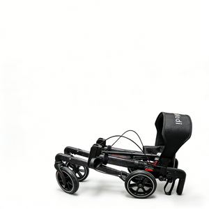 Déambulateur pliant double avec mécanisme à un clic, cadre en aluminium, idéal pour les voyages - Product Image 2