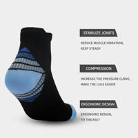 Chaussettes de compression basses pour sports de plein air, respirantes et élastiques, pour hommes et femmes, idéales pour la fasciite plantaire, le cyclisme et la course à pied.