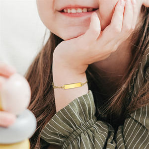 <span class=keywords><strong>Bracelet</strong></span> personnalisé en acier inoxydable avec nom de bébé pour nouveau-né, cadeau de naissance ou de premier anniversaire pour enfant - Product Image 5