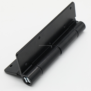 Charnière de portail en aluminium 5,7 po 3 mm à fermeture automatique avec 8 vis M4 SS401, quincaillerie noire pour portail en PVC ou en <span class=keywords><strong>bois</strong></span> - Product Image 2