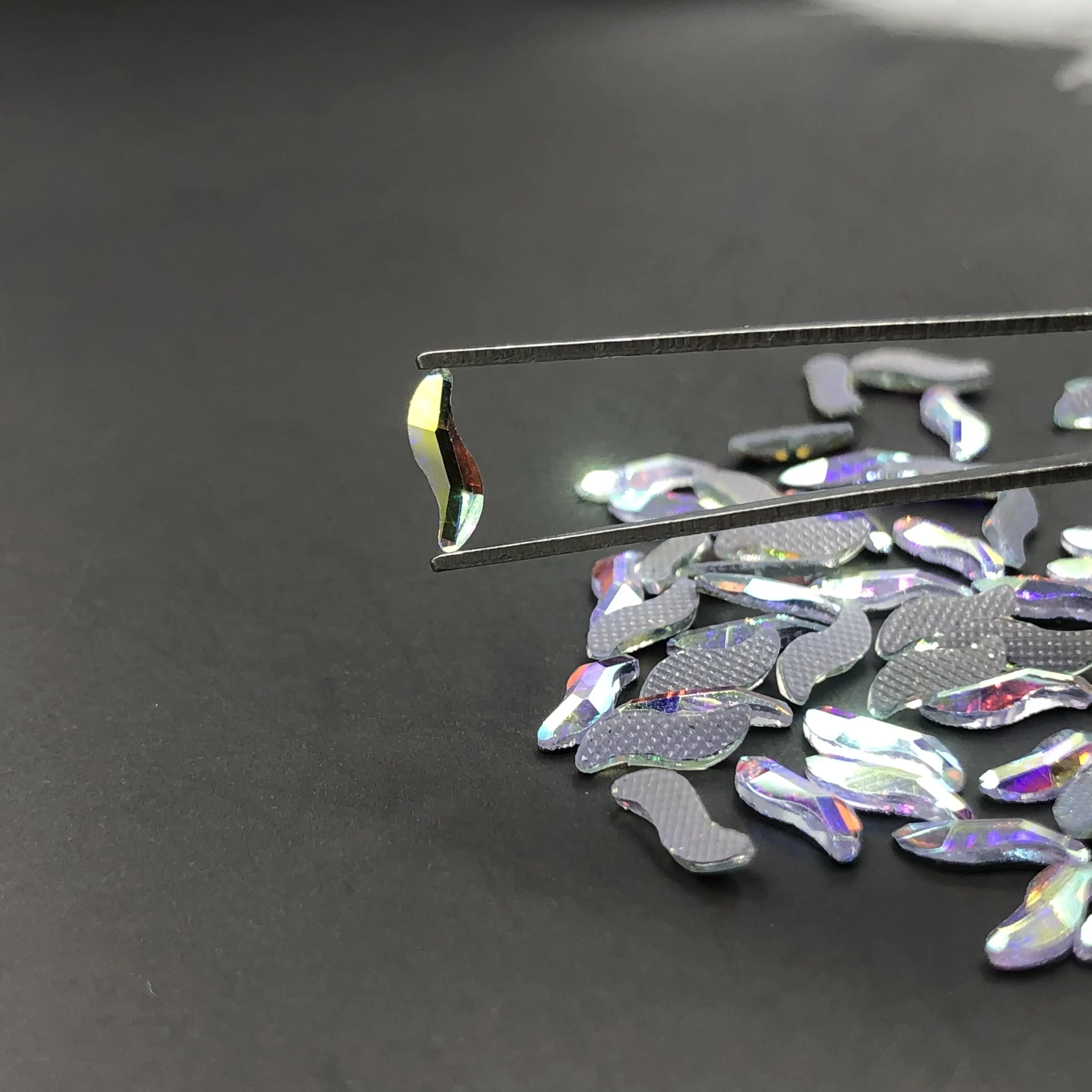 Ibc & Y — décoration d'ongles K9, en cristal, à dos plat, AB ample, en forme de S, pierres, strass, vente en gros