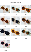 Nouvelles lunettes de soleil tendance rondes pour enfants, protection UV400, pour l'été