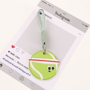 Fashionable Pu Leather Braided Tennis Designs Ideal <b>Bag</b> <b>Charm</b> Cute Baseball Keychain for Gifts - Product Image 6