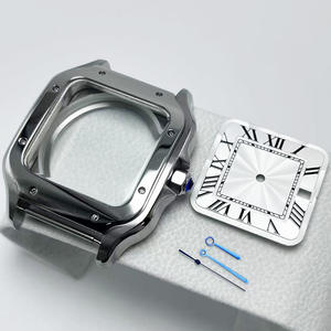 Caja <span class=keywords><strong>de</strong></span> Reloj Cuadrada <span class=keywords><strong>de</strong></span> 38 mm Personalizada ODM/OEM, Resistente al Agua, Hecha <span class=keywords><strong>de</strong></span> Acero Inoxidable, con Esfera <span class=keywords><strong>de</strong></span> 27 mm, Apta para Movimiento NH35/NH34/NH36 - Product Image 1