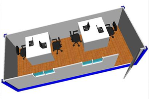 Modular Gói phẳng có thể tháo rời container tòa nhà văn phòng ISO chứng nhận nhiều tầng lắp ráp nhanh không gian làm việc tạm thời - Product Image 2