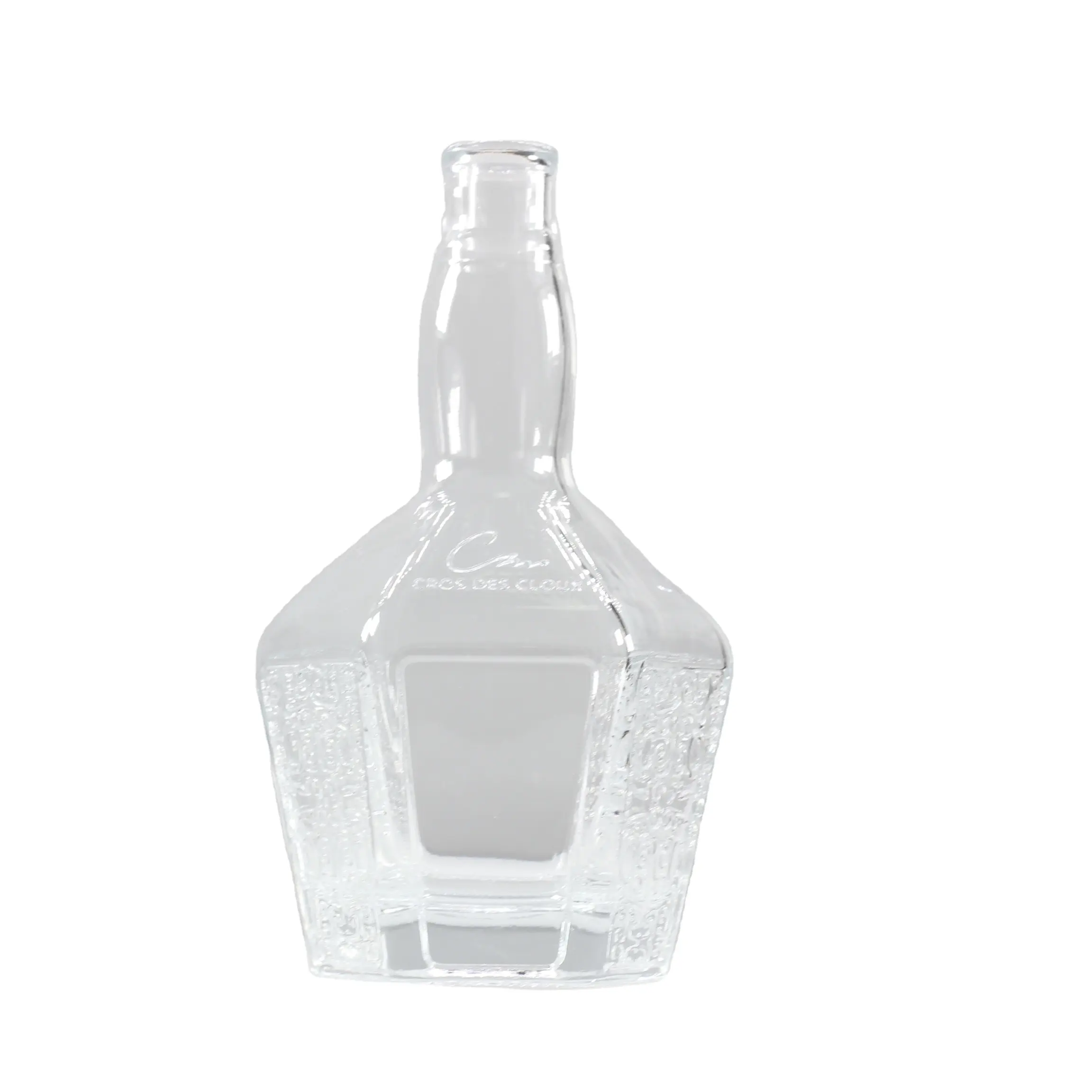 Factory Price clear / frosted empty vodka glass bottle crystal glass wine bottle