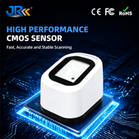 Escáner de Código de Barras de Escritorio 2D Negro T97-BS JR, Escáner de Código QR Omnidireccional Manos Libres 1D/2D con Cable para Pagos Móviles