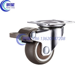 2 Zoll Stuhl rollen Drehbare Gummi rollen TPE Caster Mute Wheels Lenkräder mit Bremse schwenkbar * 4 Stück kleines Gummi rad - Product Image 3