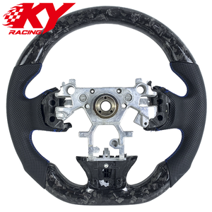 Volante de carreras personalizado de fibra de carbono forjada con cuero negro, adecuado para Infiniti Q50 Q50s Q50L Q60 Q60s - Product Image 3