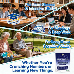 Thé de complément alimentaire à base d'herbes naturelles biologiques pour améliorer la mémoire cérébrale, la concentration et le soutien cognitif, stimuler la mémoire - Product Image 4