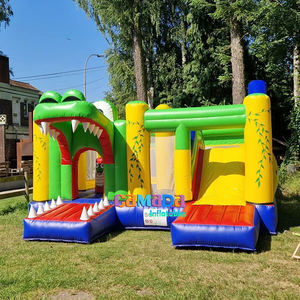 Comercial Unisex inflable PVC Bouncer Slide Tropical Crocodile Design Jumping Castle para niños Party con soplador - Product Image 2