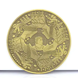 ホットセールカスタムブランクスタンピング成形古代金属真鍮特別なお土産飾るコイン製品