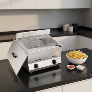 Friteuse à gaz commerciale avec réservoir de 18L pour frites et frites - Product Image 2