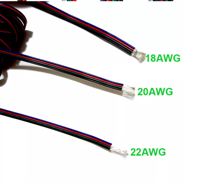 RGB Light Wire 2Pin 3Pin 4Pin
