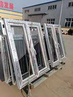 Fenêtre à battant en PVC/UPVC de style européen, isolante thermiquement, à double joint, coupe-vent et insonorisante pour salle de bain