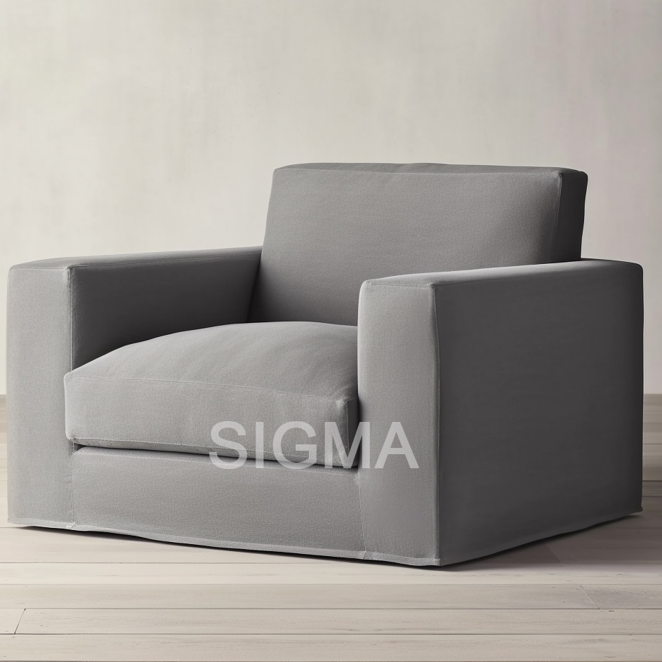 Modern Style Design Single Seat  Fabric Soft Modern Wooden Sofa Living Room Furniture Home Furniture