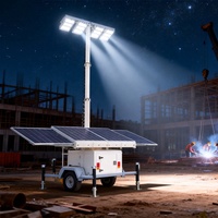 Mobiler Solar-CCTV-Anhänger mit 360°-Kabelloser Kamera Netzunabhängiger Solar-Anhänger zur Parkplatzüberwachung