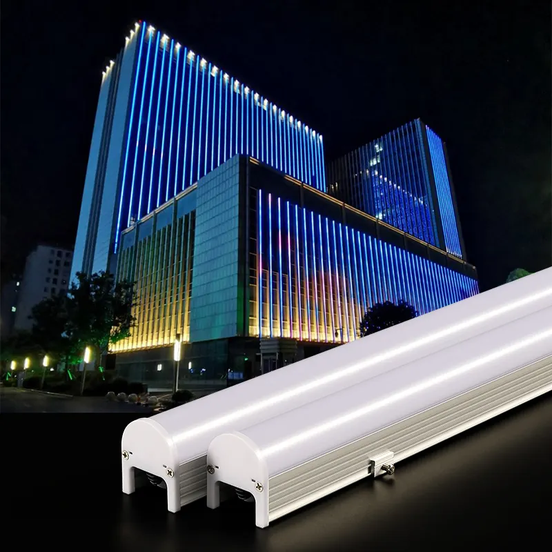 Strisce di illuminazione facciata per esterni costruzione Shoppingcenter soluzioni ip65 impermeabile Led lineare profilo luce