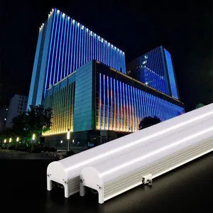 Fasade strip pencahayaan bangunan luar ruang solusi Shoppingcenter ip65 lampu profil Linear Led tahan air