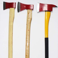 Hache à feu ciseau à double mèche avec manche en bois coupe du bois fendage jardin hache à main
