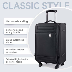 Business Soft Luggage Roller Trolly Large Capacity Spinner Suitcase <b>Trolley</b> Luggage Case Expandable Strong Duffle <b>Bag</b> Outdoors - Product Image 3